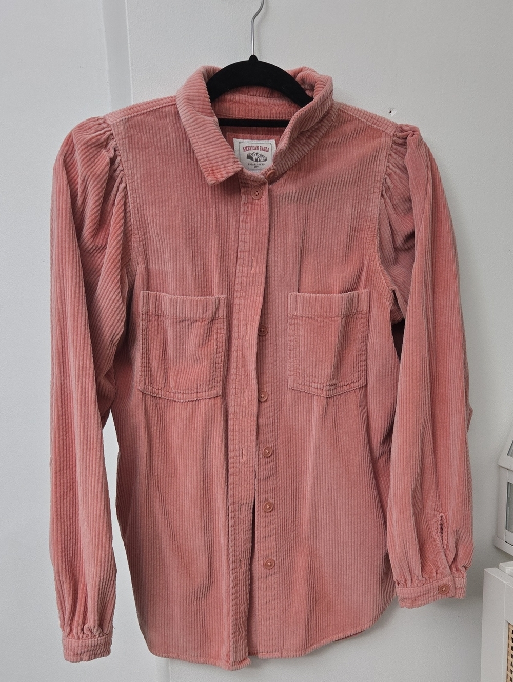 American Eagle Outfitters Rose Pink Corduroy Button-Down Shirt